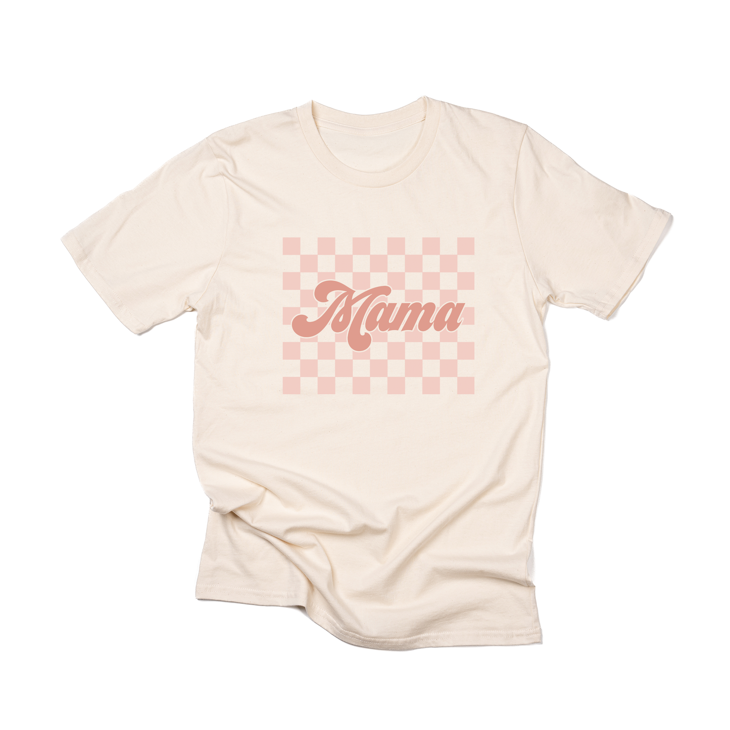 Mama Pink Checkered - Tee (Ivory)
