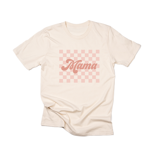 Mama Pink Checkered - Tee (Ivory)