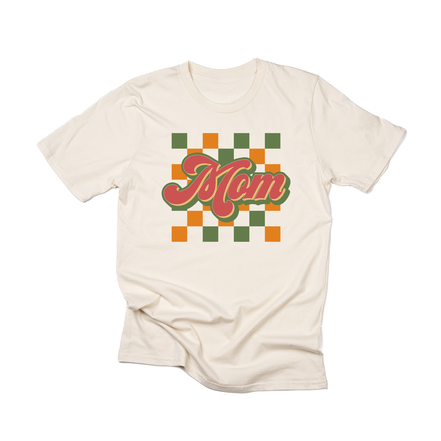 Mom Checkered Retro Watermelon - Tee (Ivory)